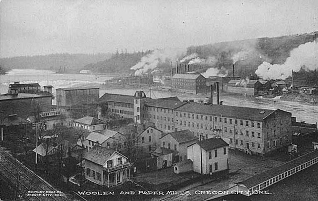 640px Wool And Paper Mills, Oregon City, Oregon, Circa 1914 (al+ca 1758)